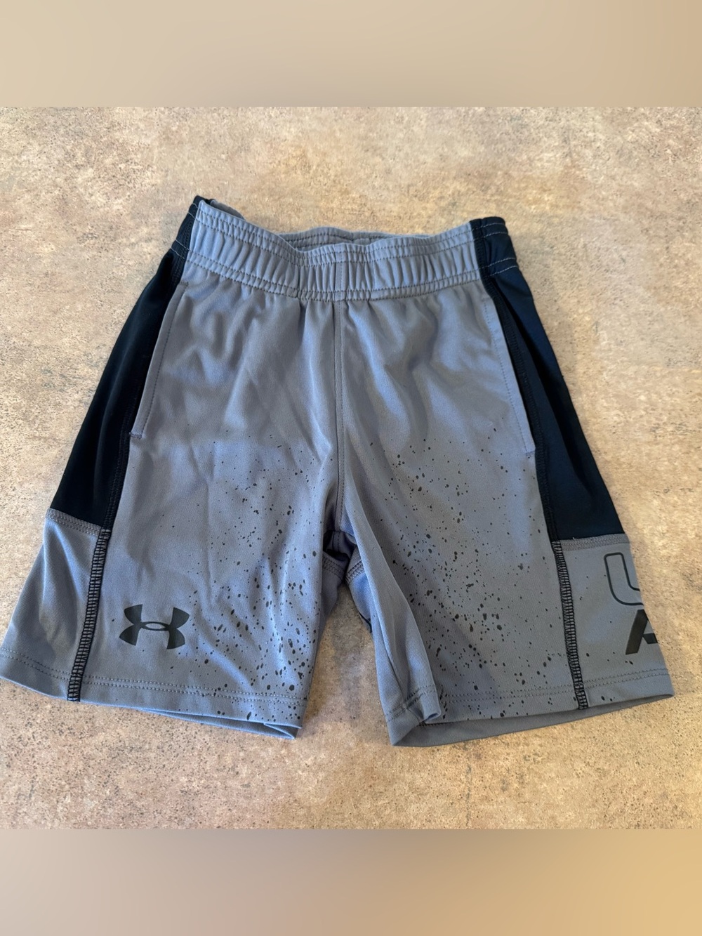 Under Armour Gray and Black Men's Athletic Shorts